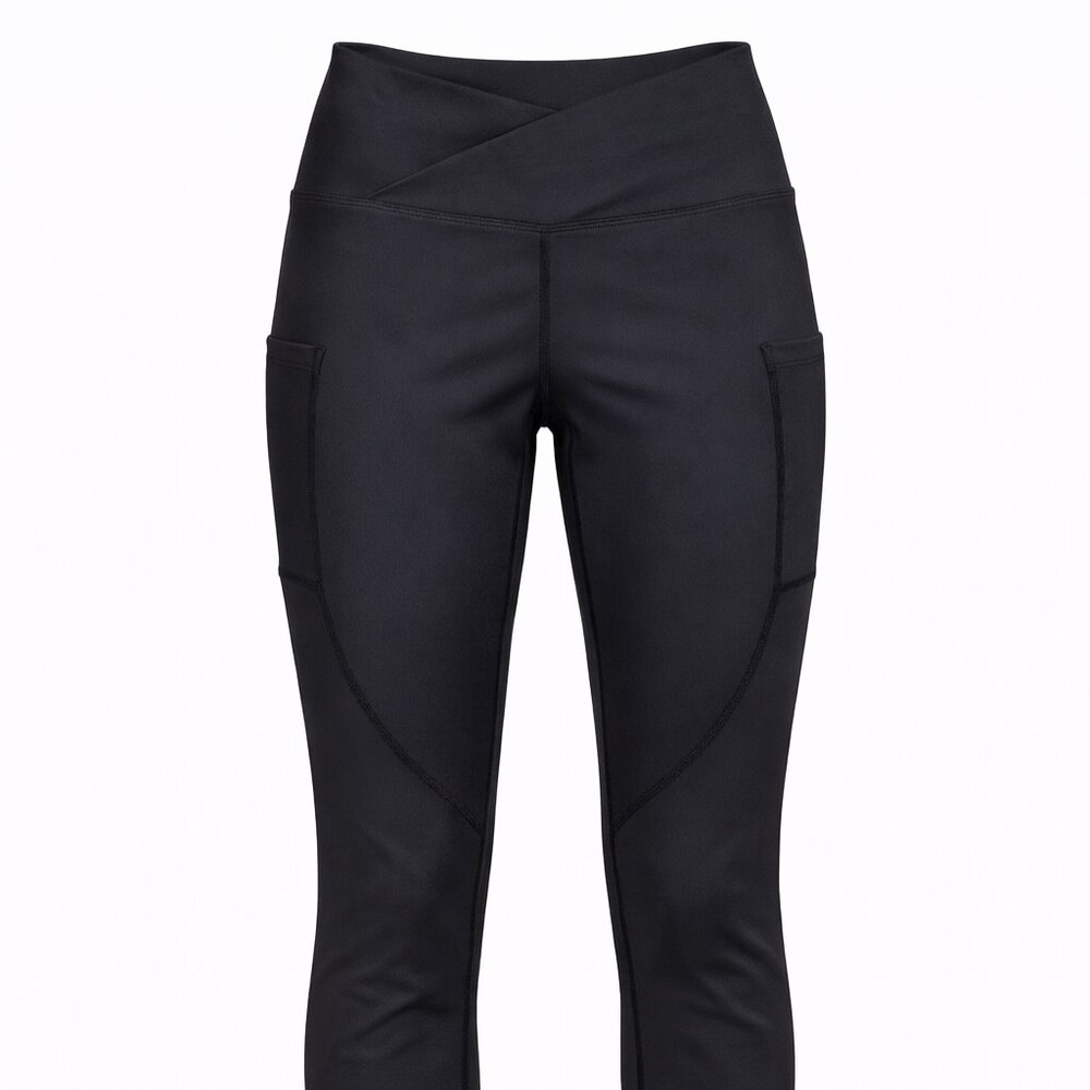 Curves N Combatboots Black Leggings - Size Small